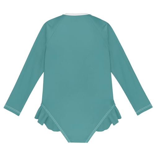 Plain Zomp Baby Girl Bathing Suit Long Sleeve UPF 50+ One Piece Toddler Swimsuit Size 4t2