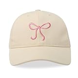 Photo Gallery cappello da baseball ricamato con fiocco rosa per donne cappello da camionista y2k cappello da sole regolabile alla moda con visiera per escursioni e viaggi, beige, taglia unica Photo Gallery cappello da baseball ricamato con fiocco rosa per donne cappello da camionista y2k cappello da sole regolabile alla moda con visiera per escursioni e viaggi, beige, taglia unica