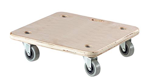 Dörner + Helmer Chariot de transport stable Soft-Mini, 290 mm x 290 mm x 85 mm, capacité de charge de 200 kg, roues en caoutchouc, pour caisses