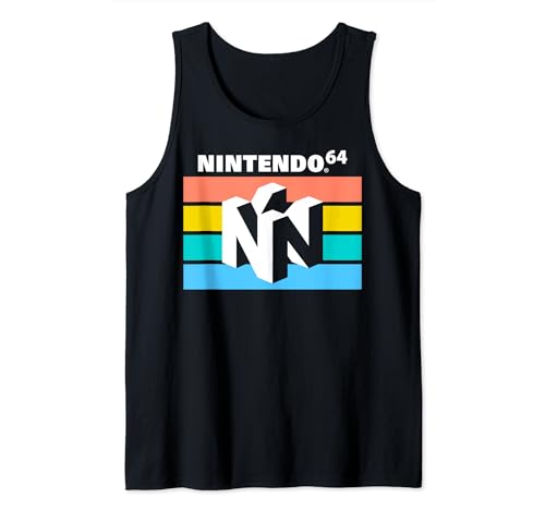Nintendo Classic 64 Striped Logo Tank Top - image 1