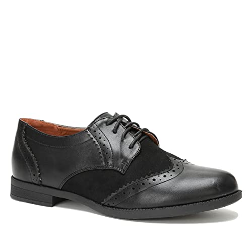 La Modeuse - Derbies bi-matières en Simili et suédine