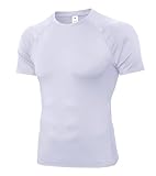 Photo Gallery wragcfm maglietta a compressione da uomo, a maniche corte, per atletica, fresca, asciutta, da corsa, strato base, per sport e palestra, a # bianco, m Photo Gallery wragcfm maglietta a compressione da uomo, a maniche corte, per atletica, fresca, asciutta, da corsa, strato base, per sport e palestra, a # bianco, m