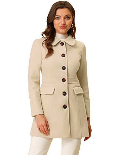 Amazon.com: Allegra K Women's Winter Overcoat Peter Pan Collar