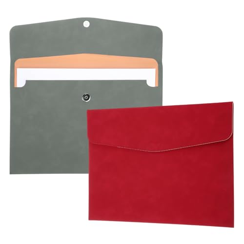 Pochettes en cuir PU A4 contre les feuilles froissées étui de rangement portable à pression