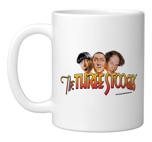Taza cerámica The Three Stooges 11 onzas blanca miniatura 1