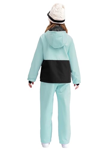 Kids Winter Snowsuit Windproof Girls Snowmobile Snowboarding Thick Warm Coat and Pants Ski Suit2