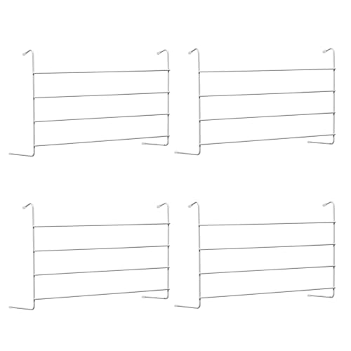 Flatro Radiator Airer 4 Tier - Radiator Clothes Drying Rack - Over Radiator Clothes Airer Indoor - Space Saving Towel Hanging Rail - Radiator Hangers for Drying Clothes (Pack of 4)