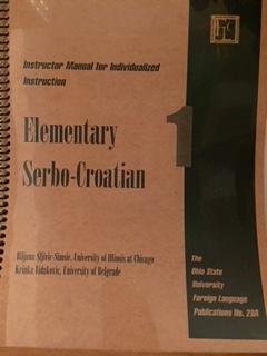 Spiral-bound Serbo-Croatian Elementary 1 Instructor Manual Book