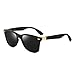 Dollger Black Polarized Sunglasses for Mens women Brand style Square Vintage Glasses for Driving Fishing Horn Rimmed
