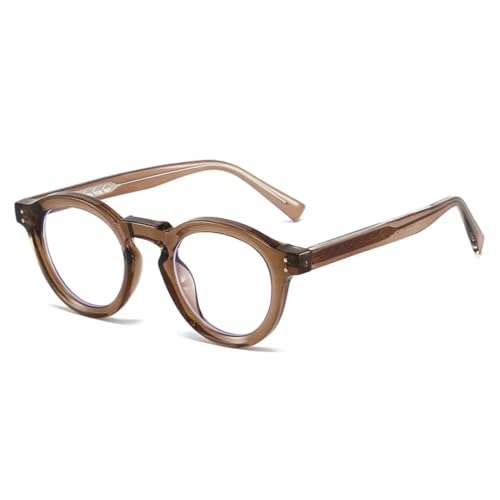 Lunettes de soleil rondes vintage TR90 femme verres transparents