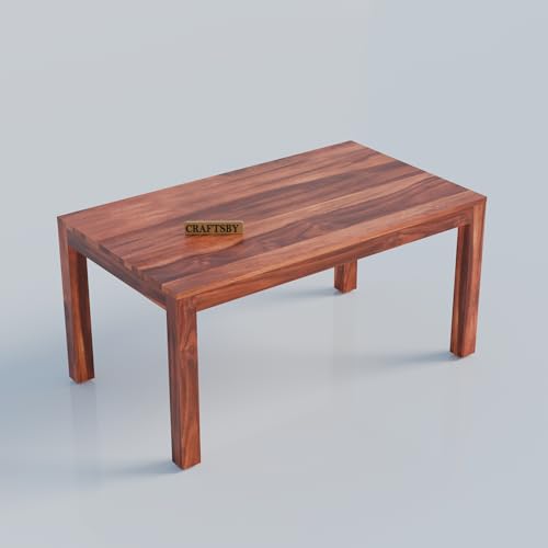Image of 57 Inch Length Solid Sheesham Wood 6 Seater Dining Table Set | Six Seater Dinner Table with 6 High Chairs | Dinning Table Set 6 Seater for Living Room | Table & Chair, Honey Finish