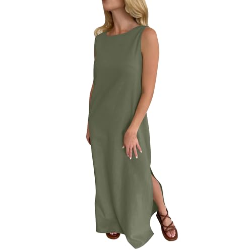 Robe longue pour le bureau et mariages chic en lin léger d'été