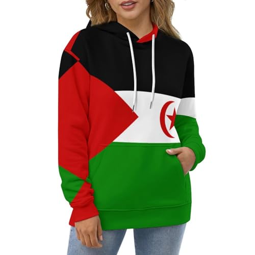 Sweat à capuche Sahara Occidental pull imprimé 3D mixte - 2