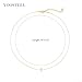 Yoosteel Pearl Necklace for Women,14K-Gold-Plated Single Pearl Chain Necklaces Minimalist Women Round Pearls Pendant Necklace Dainty Trendy Bridal Bridesmaid Wedding Gifts Gift for Her