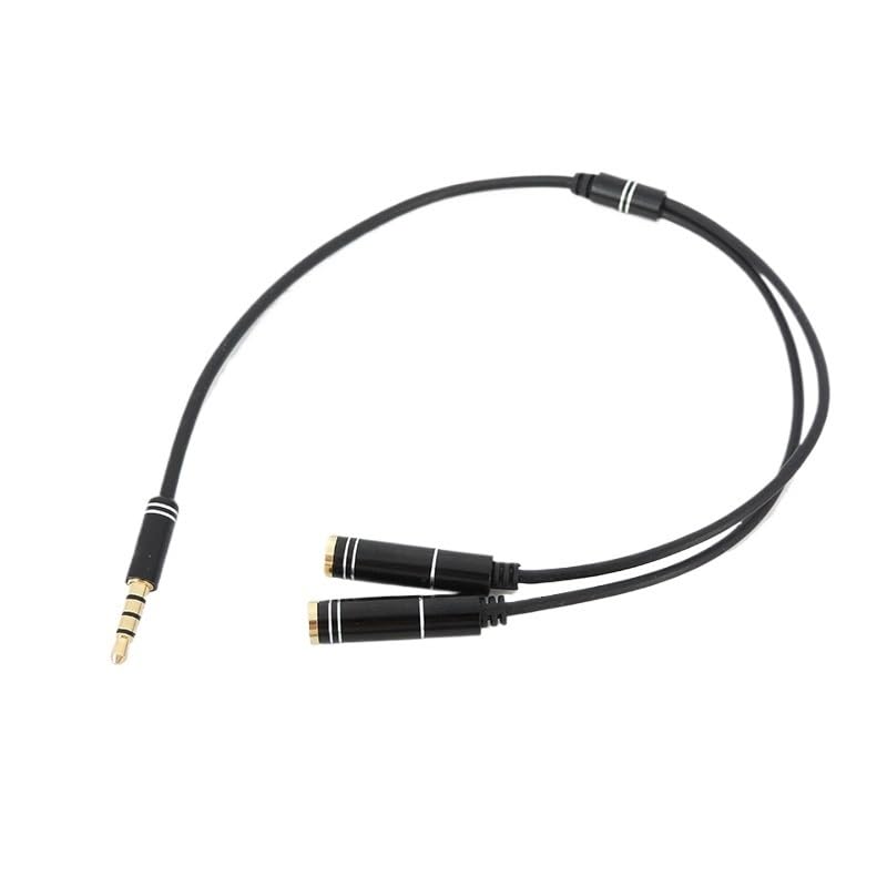 Splitter per cuffie per computer da 3,5 mm maschio femmina a 2 doppi 3,5 mm maschio femmina microfono AUX audio cavo splitter cuffie (n. 1)