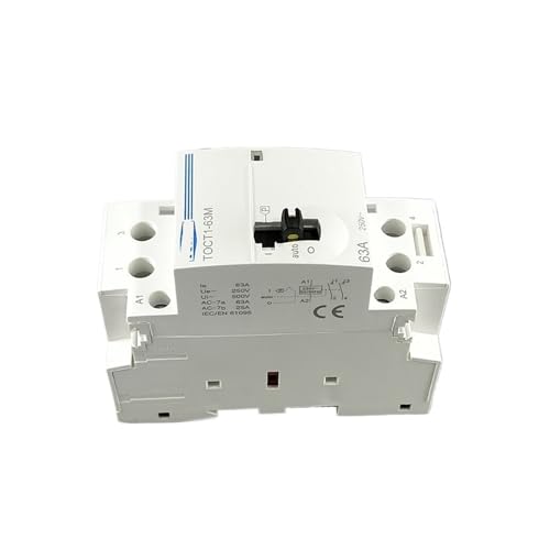 Contacteur modulaire 2P 63A avec commande manuelle TOCT1 220V 1NO 1NC pour rail DIN
