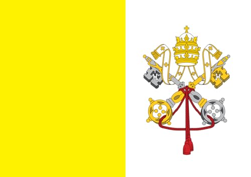 Drapeau Vatican Saint-Siège horizontal pavillon paysage extérieur petit format - 2
