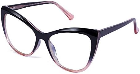 FEISEDY Trendy Cateye TR90 Blue Light Blocking Spring Hinges Computer Glasses Women B2676