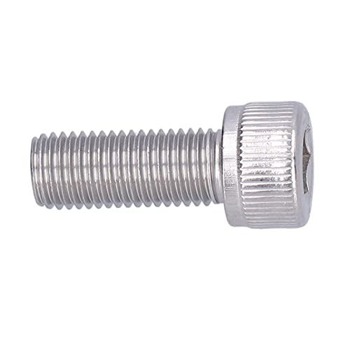 Image of Hex Bolt, 1.25mm Fine Pitch M10 4Pcs Socket Screw Bright Finish -70 Stainless Steel for Construction for DIY Jobs for Automotive Industry(M10*25)