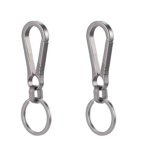 PINKPIN 2PCS Titanium Alloy Keychain for Men and Women - Small Key Holder