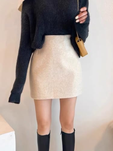 Female Skirt Spring and Fall Commuter High-Waisted Short Skirt3