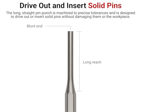 TEKTON 3/16 Inch Pin Punch | 66055 | Made in USA