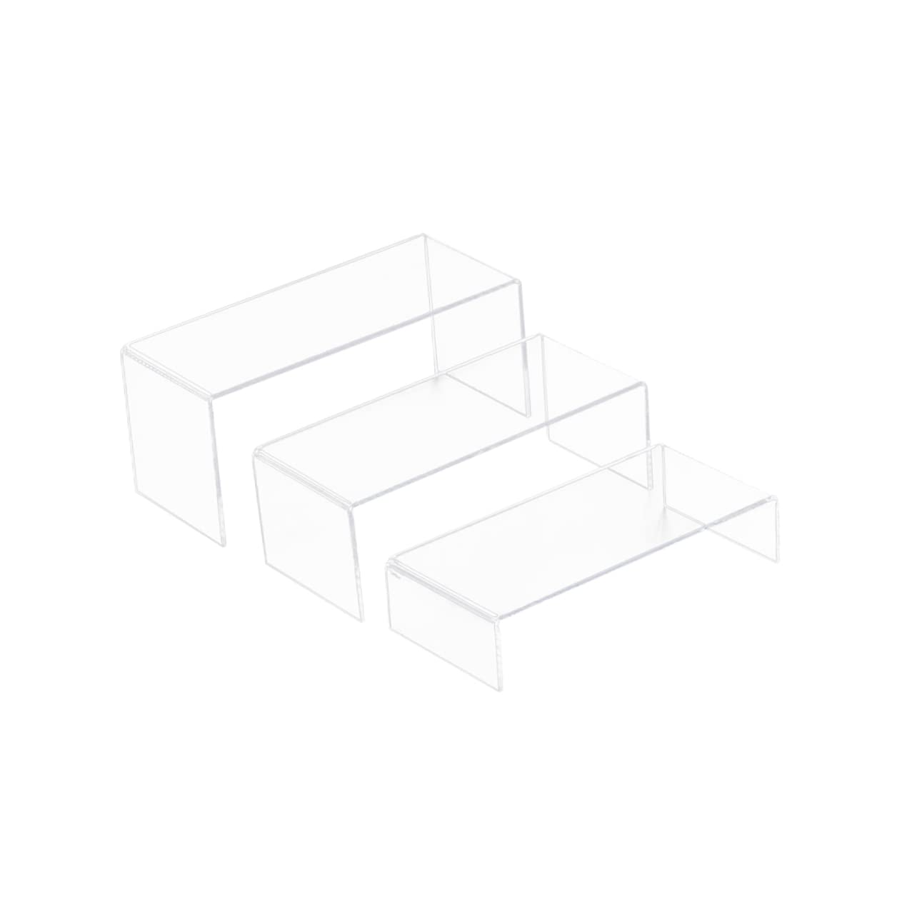 HOODANCOS Acrylic Display Risers for Shoes u Shape Showcase Stand Shelves for Retail Storage Home Organization
