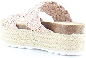 Madden Girl Women's Prettyy Espadrille Wedge Sandal, Blush Raffia, 8.5 | Image 4