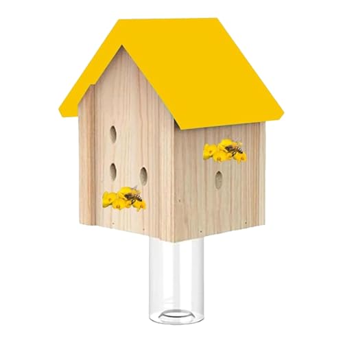 Trampa Profesional para Abejas Carpinteras De Exterior - Trampas Colgantes De Madera para Abejas Carpinteras Estilo Ático para Exteriores | Cazador De Avispas | Trampas para Insectos