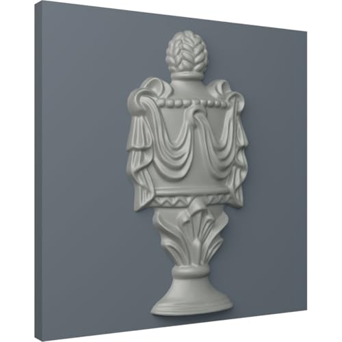 Urne classique Ekena relief fin 5/8 projection fronton prêt à peindre