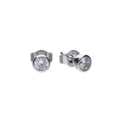 Image of Diamonfire Silver White Zirconia Solitaire Earrings E5617