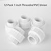 12PCS PVC Union 1 Inch Threaded PVC Union Coupling Pipe Fitting Adapter ...
