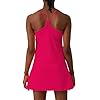 MCEDAR Exercise Tennis Dress for Women Athletic Golf Dress Built-in Bra with Shorts Pockets Workout Active Sportswear Pink/0