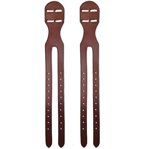Tahoe Heavy-Duty Leather Western to English Saddle Girth Converter, Set of 2, with 1-Year Warranty (Medium Oil)