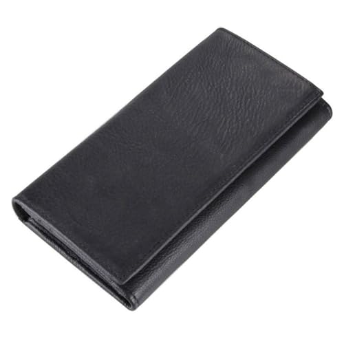 Wallet Leather Wallet Coin Purse Credit Card Holder Hidden Pocket, D, 18.5cm