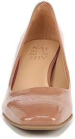 Naturalizer Womens Warner Square Toe Block Heel Pump Hazelnut Brown Patent 10 W | Image 2