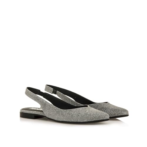 Mtng Para Mujer. 54571 Zapatos Loana Plateado (38), Plata, Tela, Plano, 1 A 3Cm, Ninguno, Casual - 5