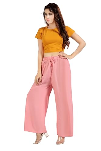 Image of BENKILS Women's Cotton Reyon Regular Fit Palazzo Pants - Available Size - M to 6XL