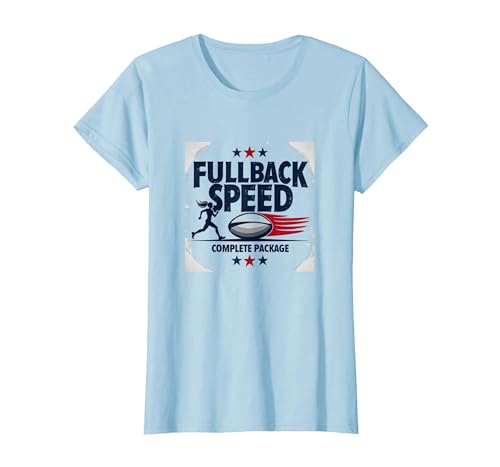Fullback Speed Rugby T-Shirt Women Baby Blue XL