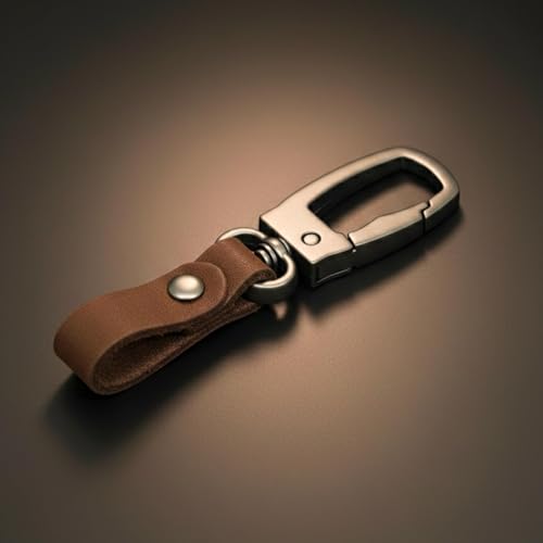 Image of THE MEN THING - Stylish Multicolor Stainless Steel Keychain for Men & Boys (FORGECLIP DARK BROWN)