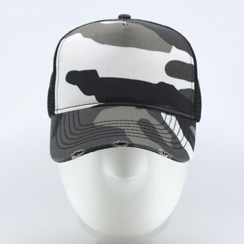 Image of The Vintage Year High Crown Foam Mesh Camouflage Trucker Hat Baseball Cap