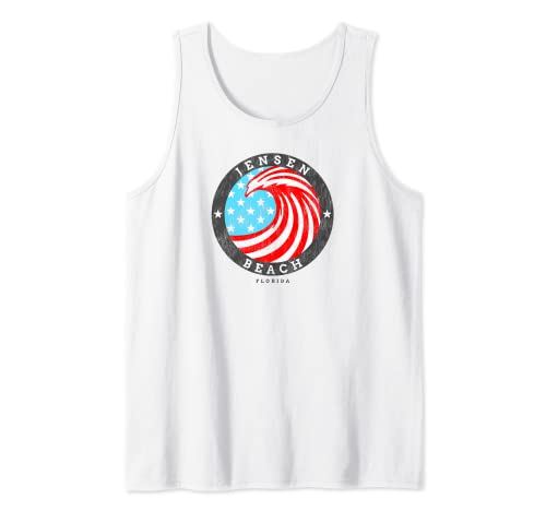 Jensen Beach, FL Summertime Patriotic 4th Pride Surf Camiseta sin Mangas