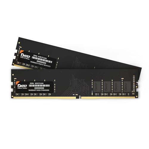 Image of DATO 16GB (8GBx2) RAM, DDR4 3200MHz PC4-25600 CL22 1.2V 288-Pin Non-ECC unbuffered dimm, Desktop Memory Module