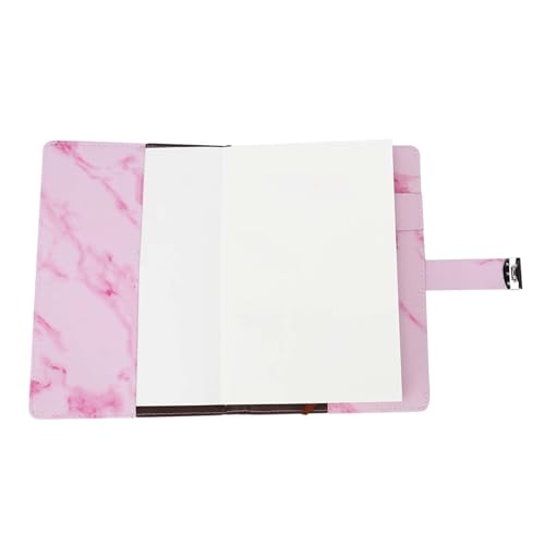 Riuulity Diario con Bloqueo de Contraseña A5, Papel de Color Crema, Cubierta de Cuero PU, Práctico Portalápices, útiles Escolares de Oficina, Verde (Libro de códigos de mármol rosa)