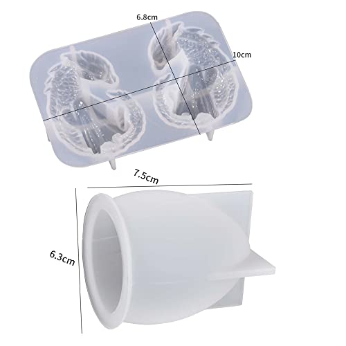 2 Pack Dragon Egg Mold Type-Charlie Dinosaur Mold Silicone Mold For Resin Dragon Candle Mold Easter Egg Mold Dragon Silicone Mold For Candles Clay Mold Animal Resin Mold Cartoon Mold Dragon Mold #TOP1