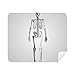 Human Skeleton Sketch Front Cleaning Cloth Screen Cleaner 2pcs Suede Fabric