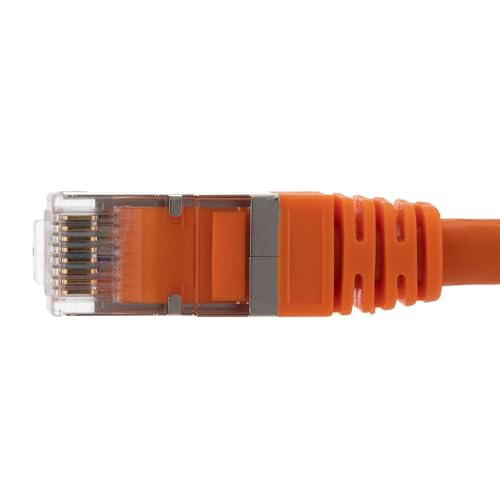 Cable Ethernet NavePoint CAT6A Patch Cord 5 ft Naranja miniatura 3