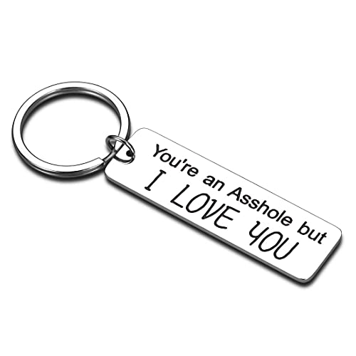 Christmas Stocking Stuffers Funny Keychain Valentine Gift for Boyfriend Husband Birthday Anniversary Wedding Present for Men Hubby Fiance Partner Fathers Day Sweetest Day Gifts for Him