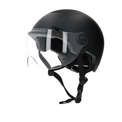 CoolRide – Casco urbano de moda con visera y Headlock – 55 – 58 cm – Negro – Carcasa ABS resistente – 6 ventilaciones – Espumas desmontables – Norma CE en 1078 – Ideal para bicicletas, patineta