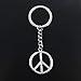 Produktbild WANGY  Schlüsselbund 34x30mm Friedenssymbol Anhänger DIY Männer   Auto Schlüsselanhänger Ringhalter Souvenir für Geschenk